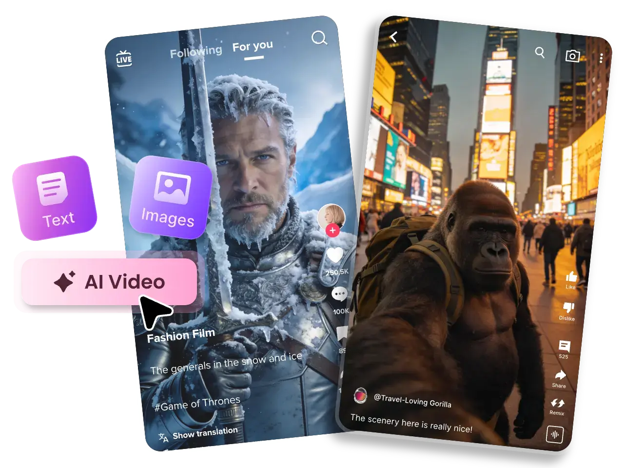Turn Text or Images into Short Videos